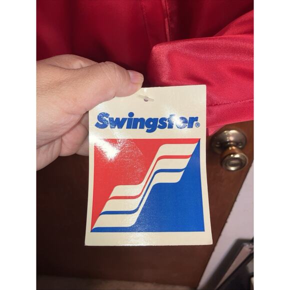 Vtg 90s Chicago Bulls Red Satin Jacket Swingster USA Made NWT Deadstock Men’s XL - Picture 7 of 16